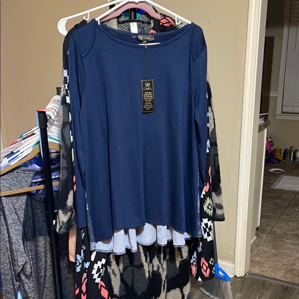 Lularoe Navy Blue Long Sleeve Top